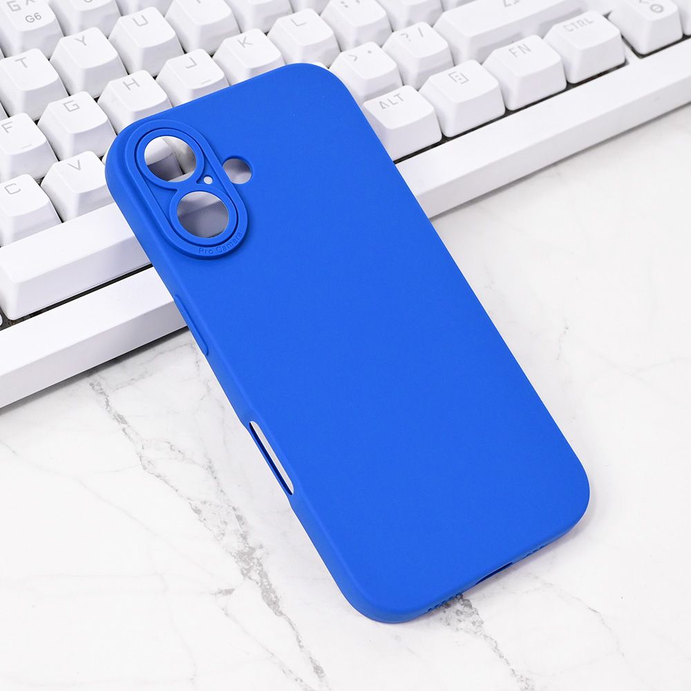 Maska za Apple iPhone 16 — Silikon Pro Camera, tamno plava