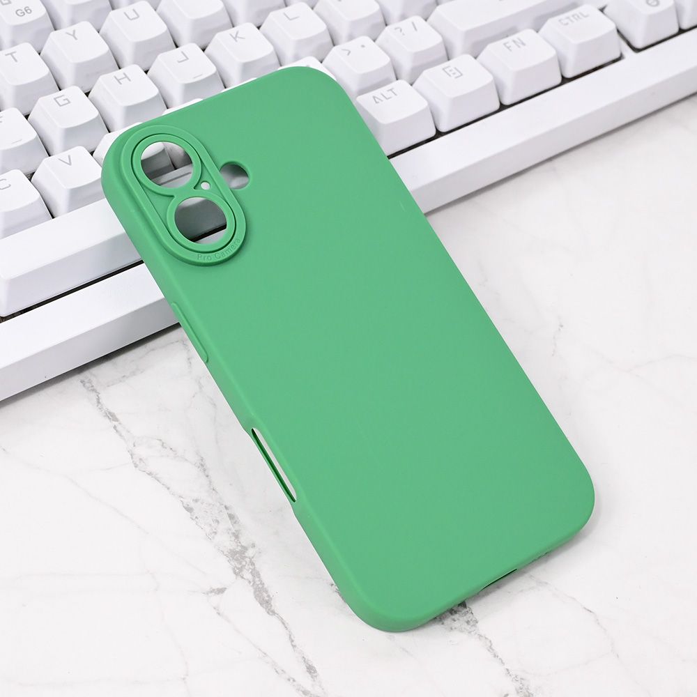 Maska za Apple iPhone 16 — Silikon Pro Camera, tamno zelena