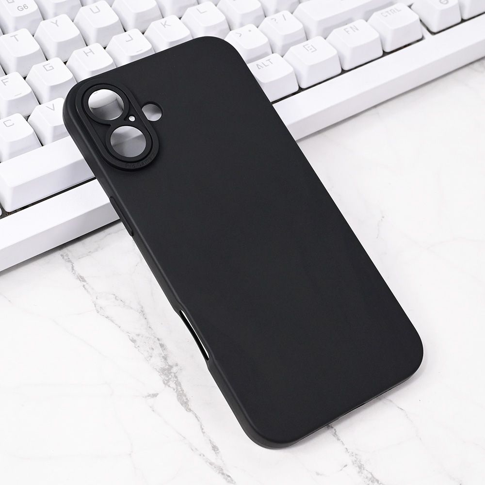 Maska za Apple iPhone 16 Plus — Silikon Pro Camera, crna