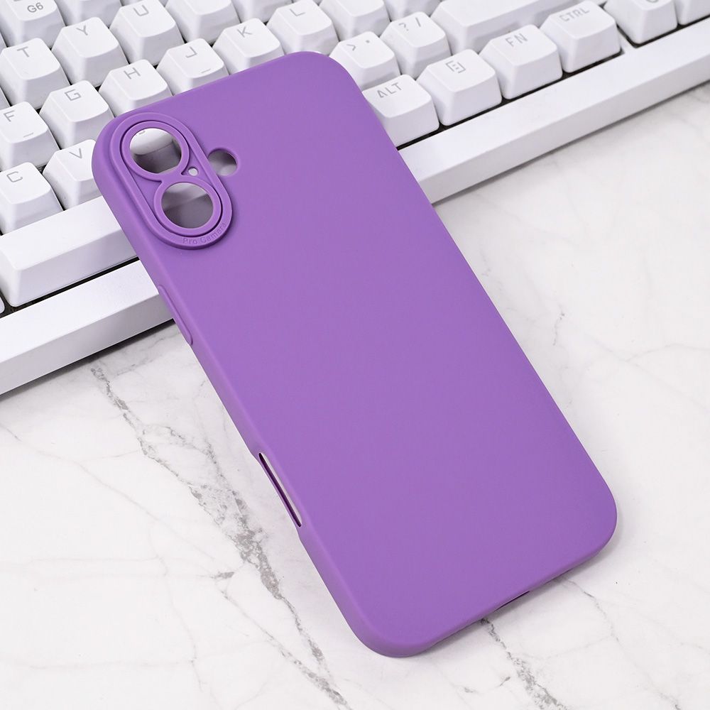 Maska za Apple iPhone 16 Plus — Silikon Pro Camera, ljubicasta