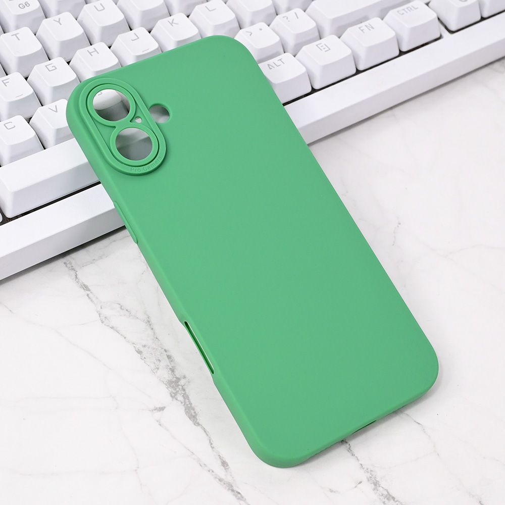 Maska za Apple iPhone 16 Plus — Silikon Pro Camera, tamno zelena