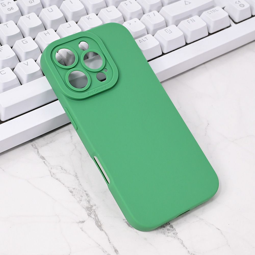 Maska za Apple iPhone 16 Pro — Silikon Camera, tamno zelena