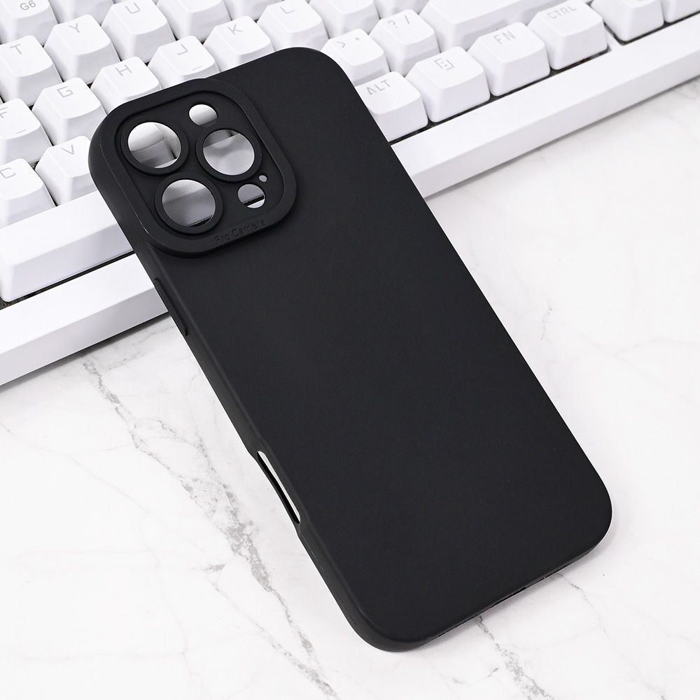 Maska za Apple iPhone 16 Pro Max — Silikon Camera, crna