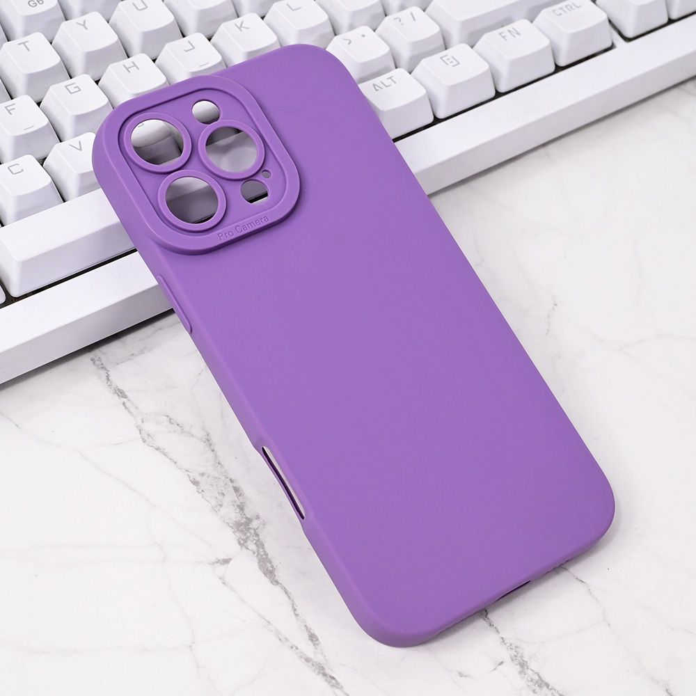 Maska za Apple iPhone 16 Pro Max — Silikon Camera, ljubicasta