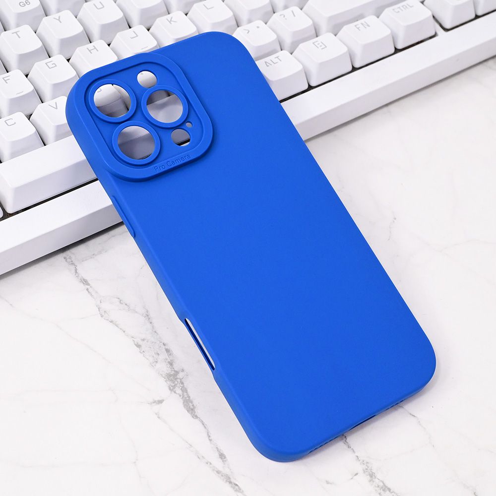Maska za Apple iPhone 16 Pro Max — Silikon Camera, tamno plava