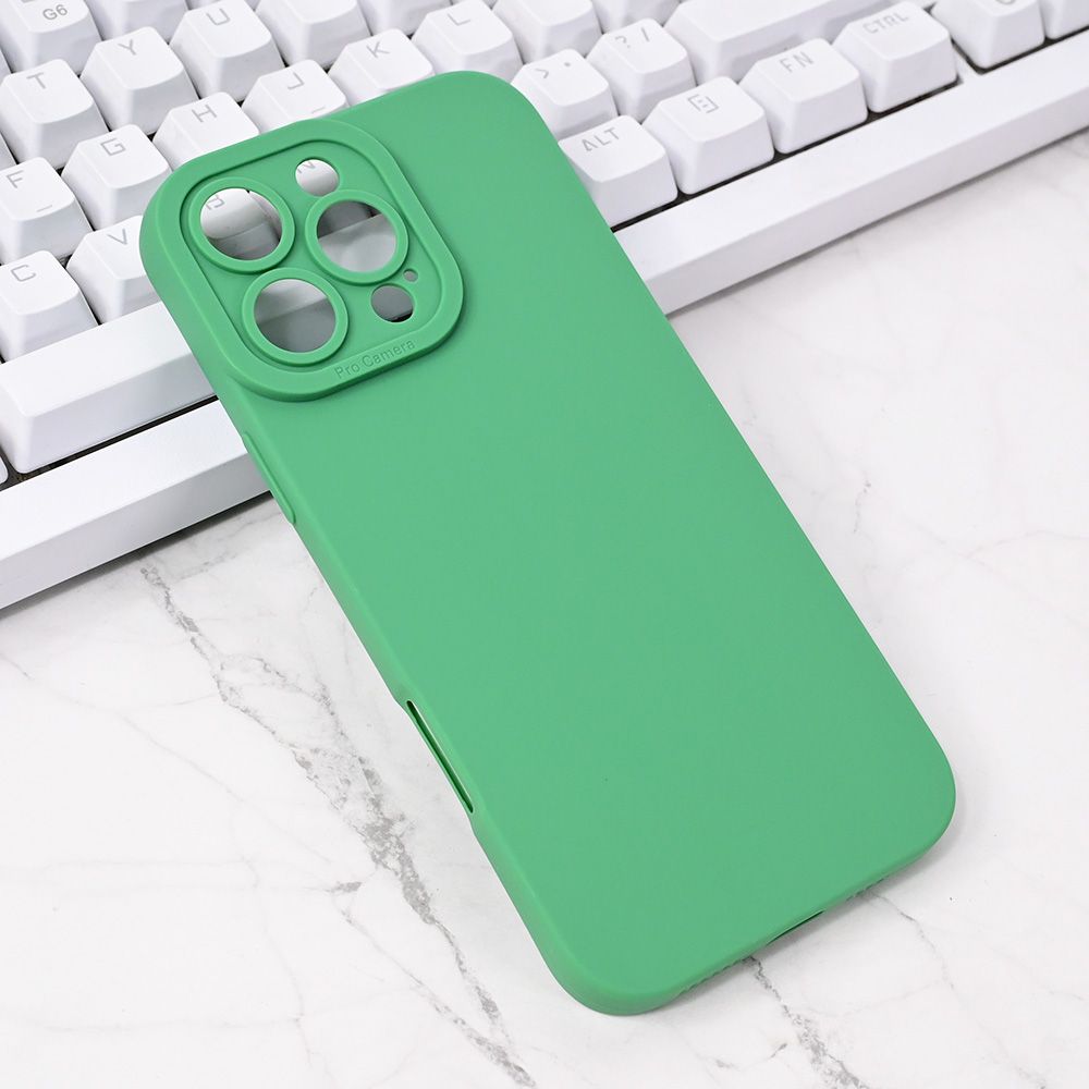 Maska za Apple iPhone 16 Pro Max — Silikon Camera, tamno zelena