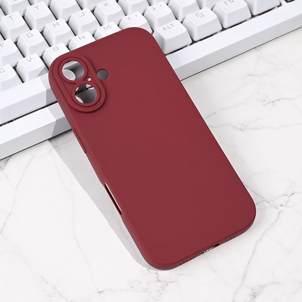 Maska za Apple iPhone 17 — Silikon Pro Camera, bordo