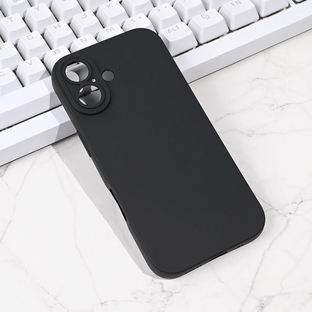 Maska za Apple iPhone 17 — Silikon Pro Camera, crna