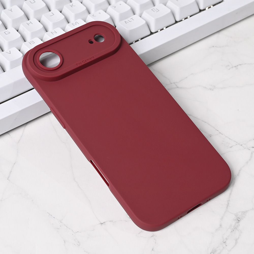 Maska za Apple iPhone 17 Air — Silikon Pro Camera, bordo