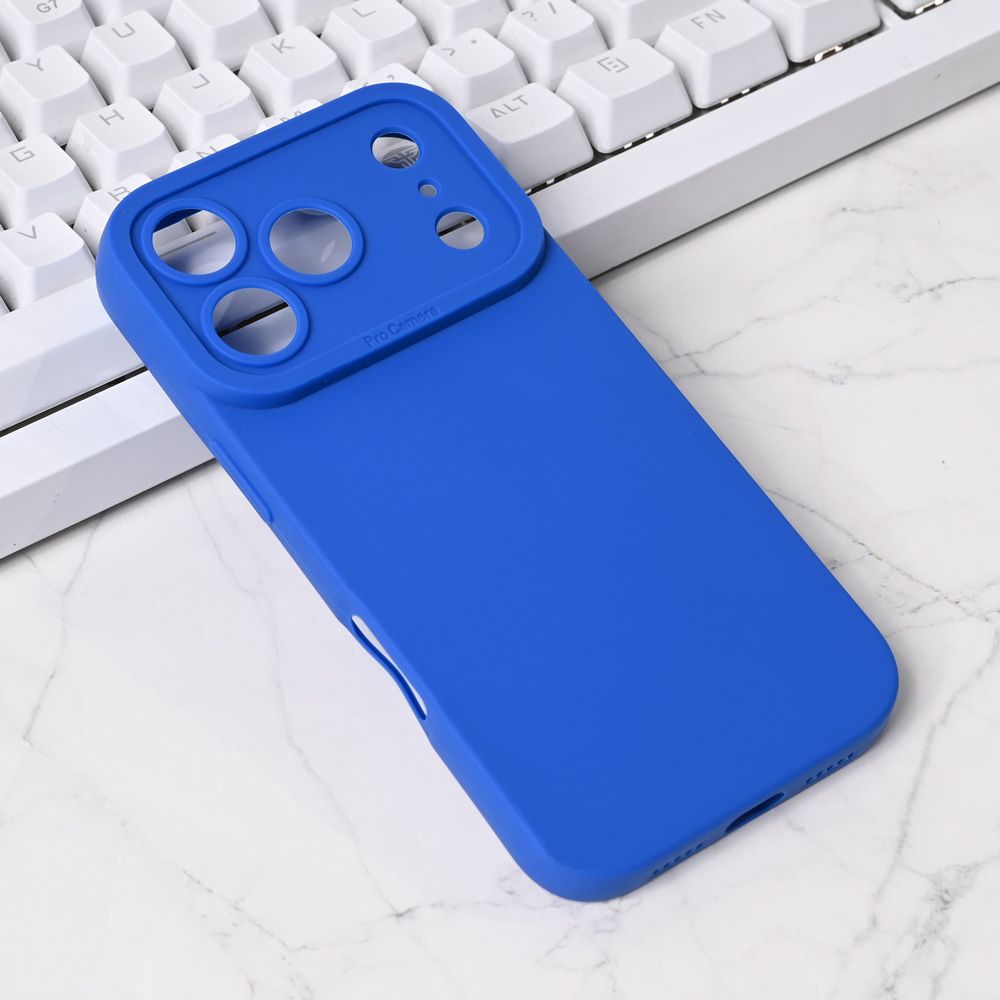 Maska za Apple iPhone 17 Pro — Silikon Camera, plava