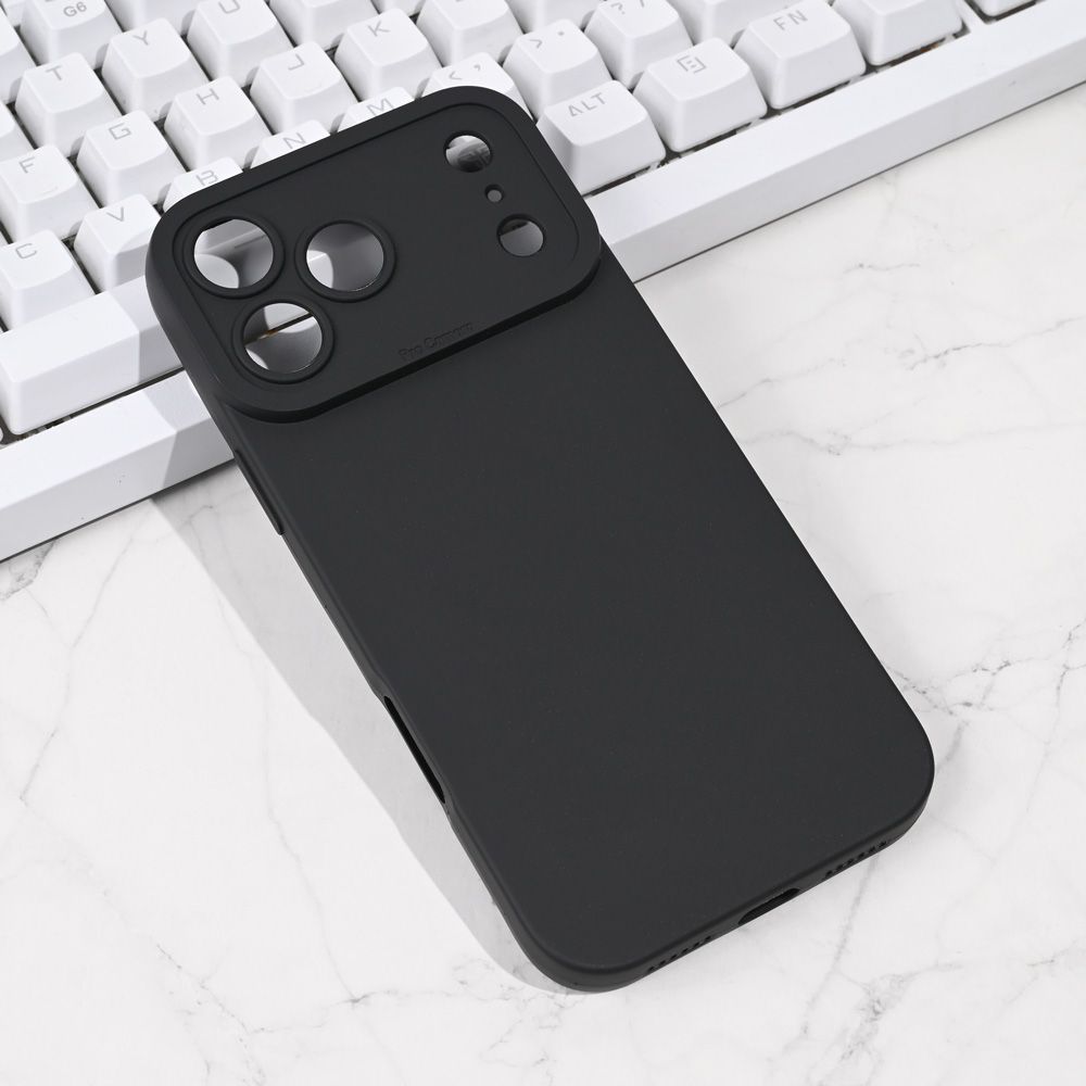 Maska za Apple iPhone 17 Pro Max — Silikon Camera, crna