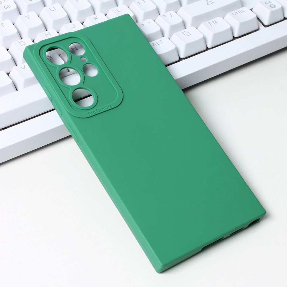 Maska za Samsung Galaxy S22 Ultra — Silikon Pro Camera, zelena