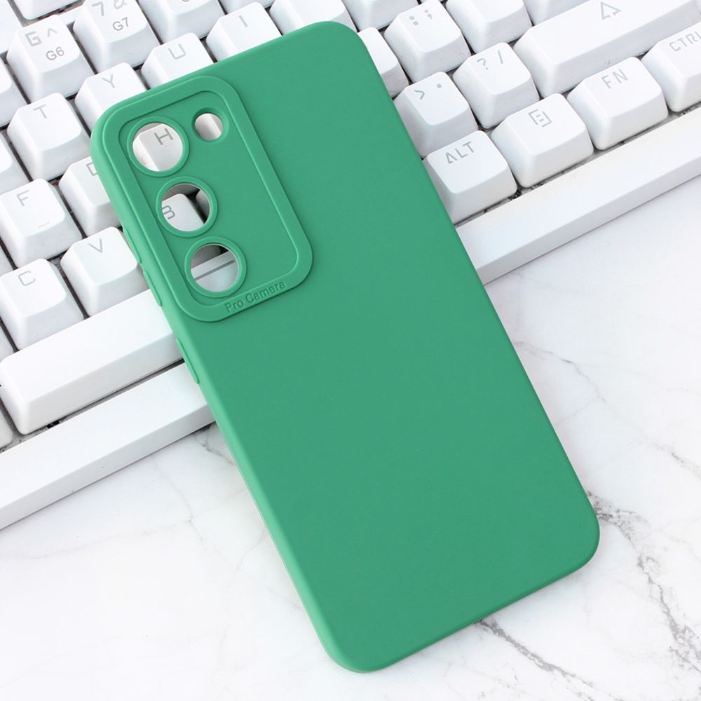 Maska za Samsung Galaxy S23 Plus — Silikon Pro Camera, tamno zelena