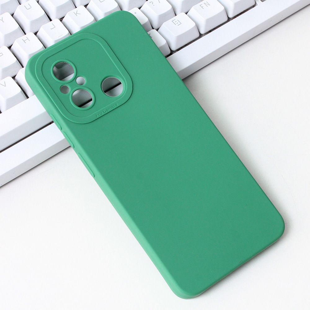 Maska za Xiaomi Redmi 12C — Silikon Pro Camera, tamno zelena