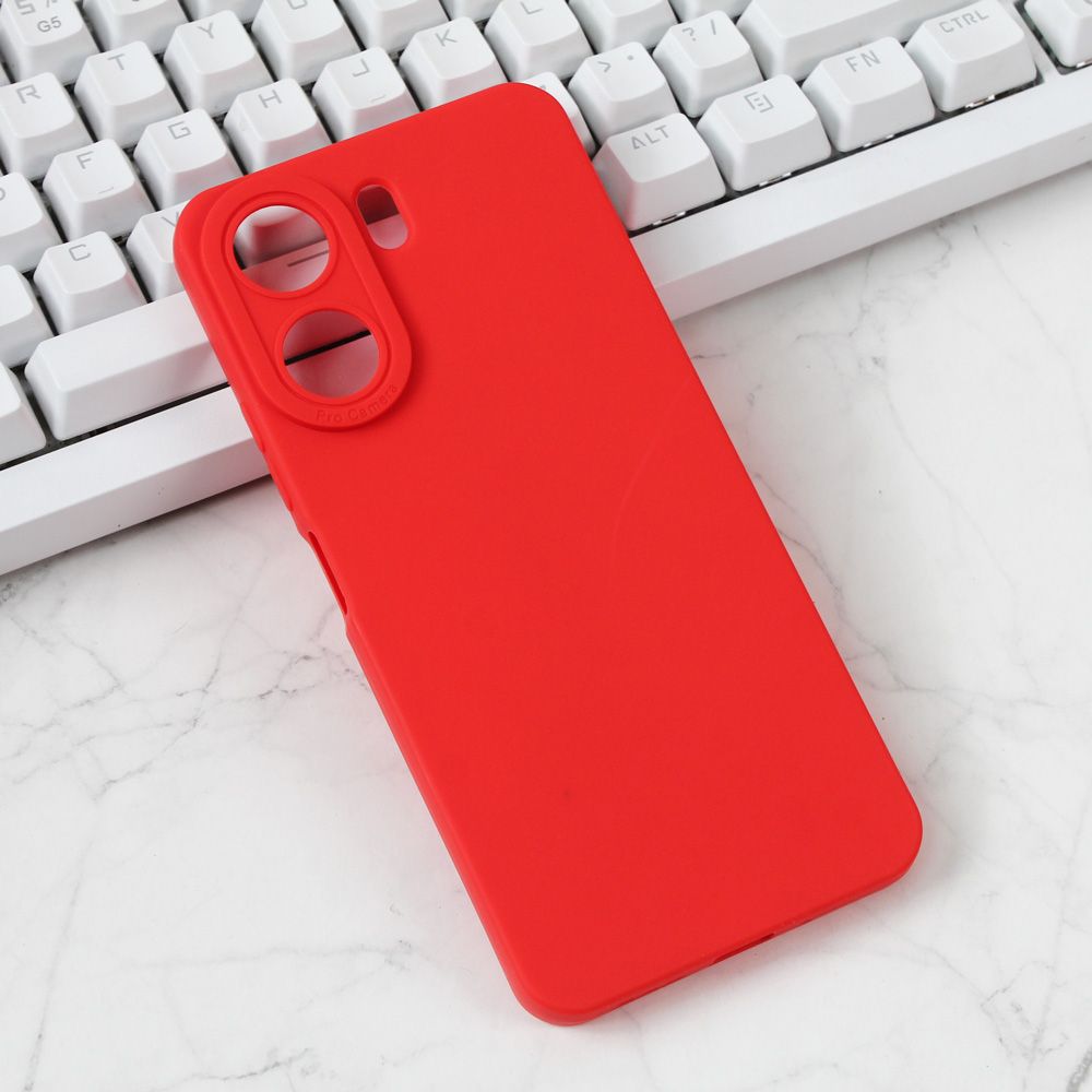 Maska za Xiaomi Redmi 13C — Silikon Pro Camera, crvena