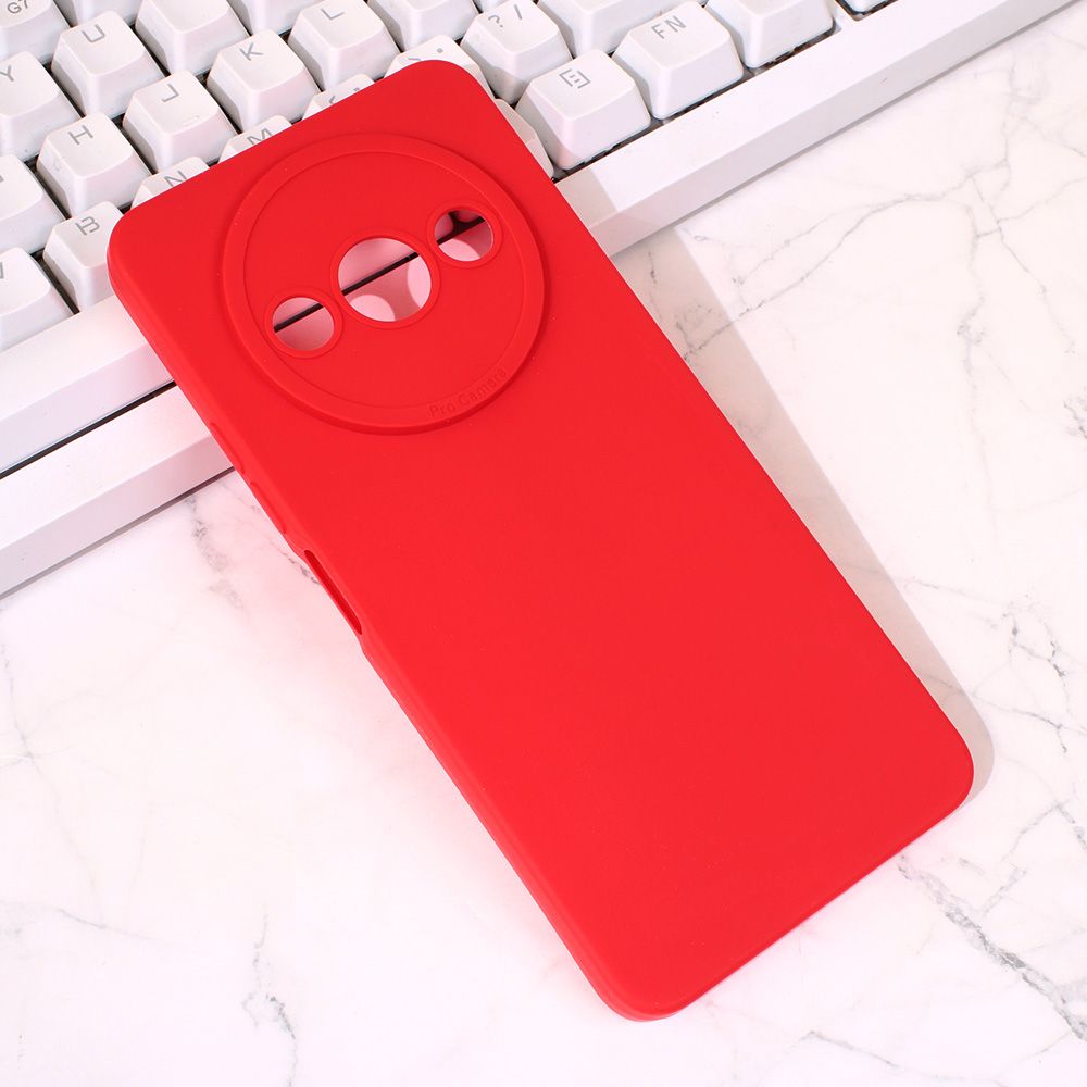 Maska za Xiaomi Redmi A3 — Silikon Pro Camera, crvena