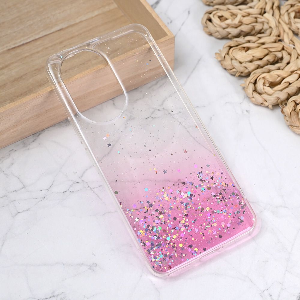 Maska za Honor 200 — Silikonska Glitter, roze