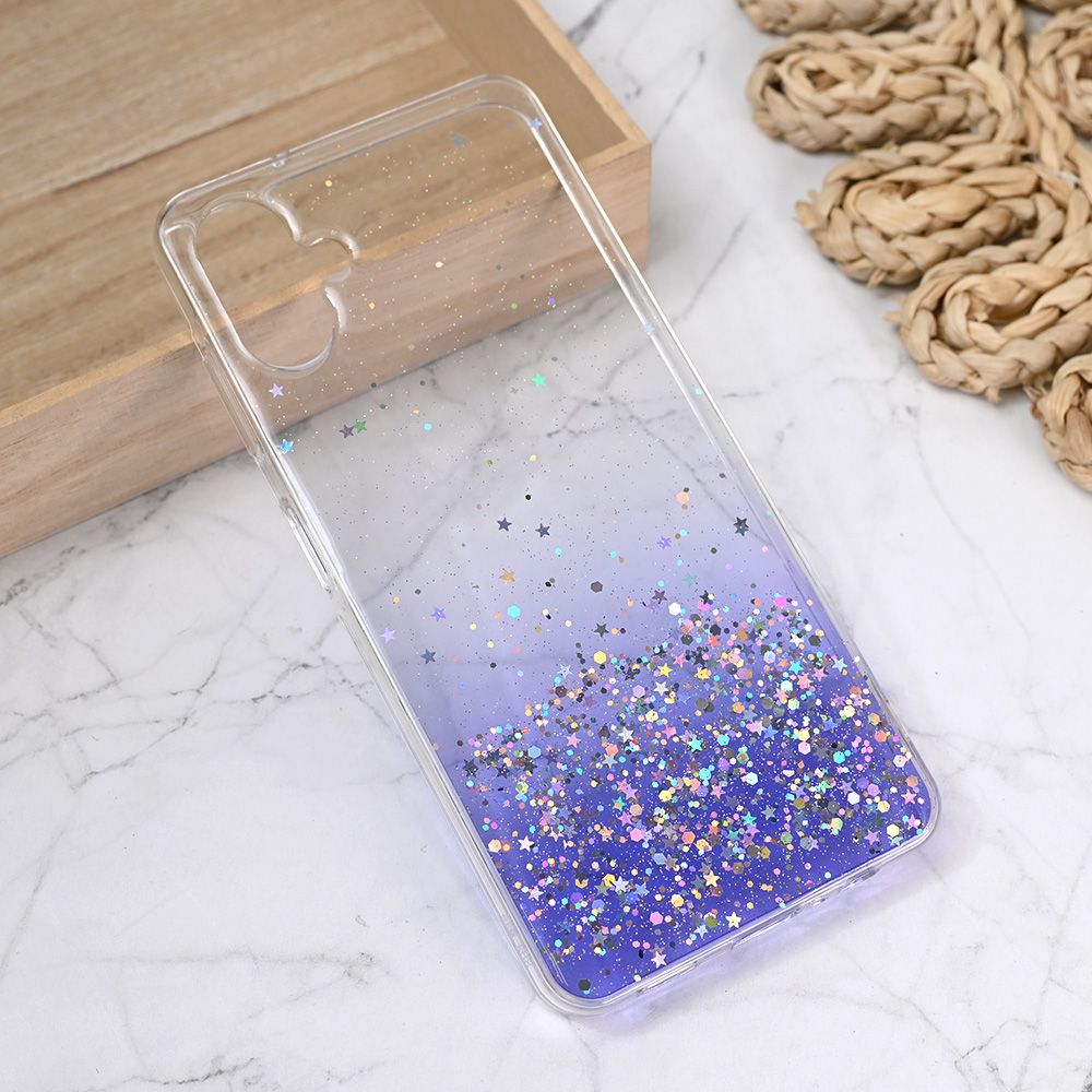 Maska za Samsung Galaxy A06 5G — Silikonska Glitter, ljubicasta