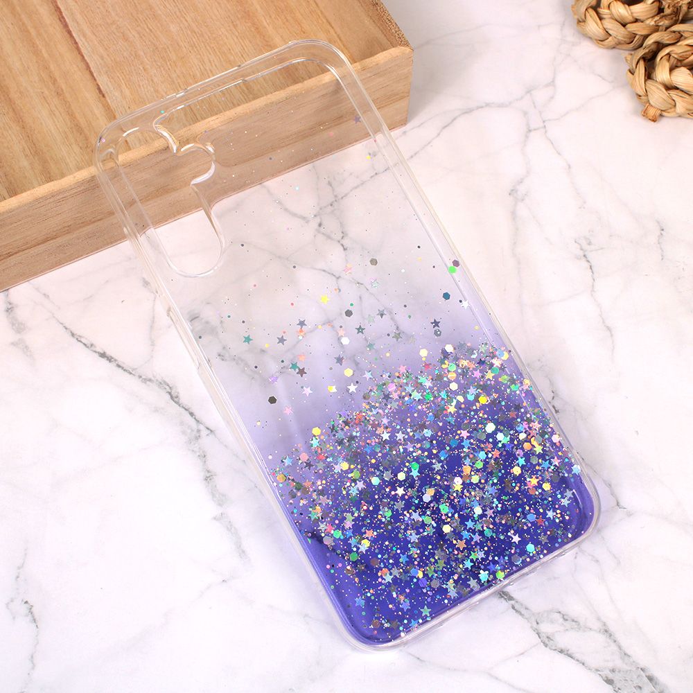 Maska za Samsung Galaxy A15 5G — Silikonska Glitter, ljubicasta