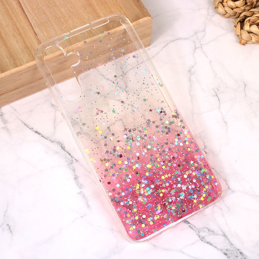 Maska za Samsung Galaxy A15 5G — Silikonska Glitter, roze