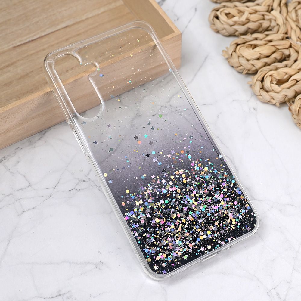 Maska za Samsung Galaxy A16 5G — Silikonska Glitter, crna