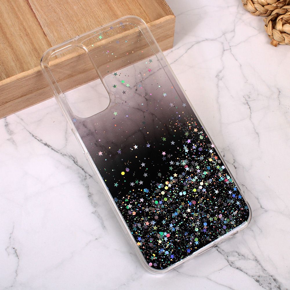 Maska za Samsung Galaxy A25 5G — Silikonska Glitter, crna