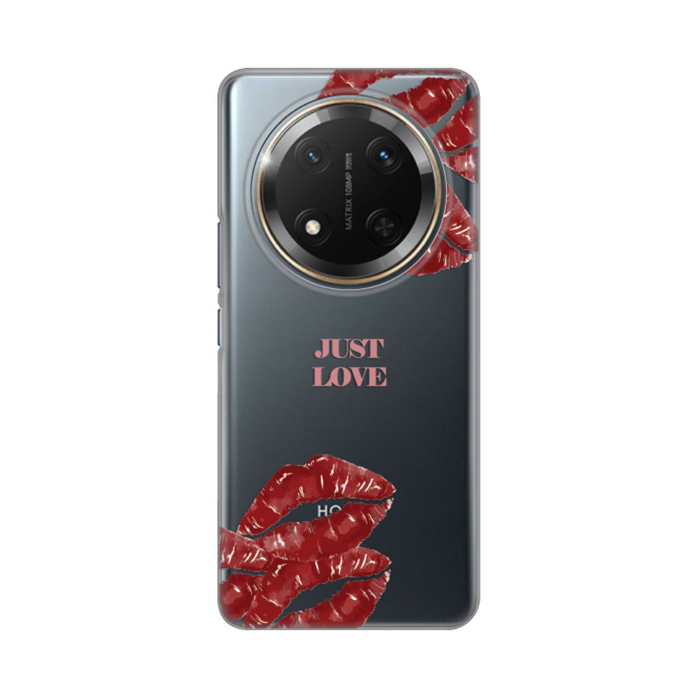 Maska za Honor Magic 7 Lite — Silikonska Print Skin, pink