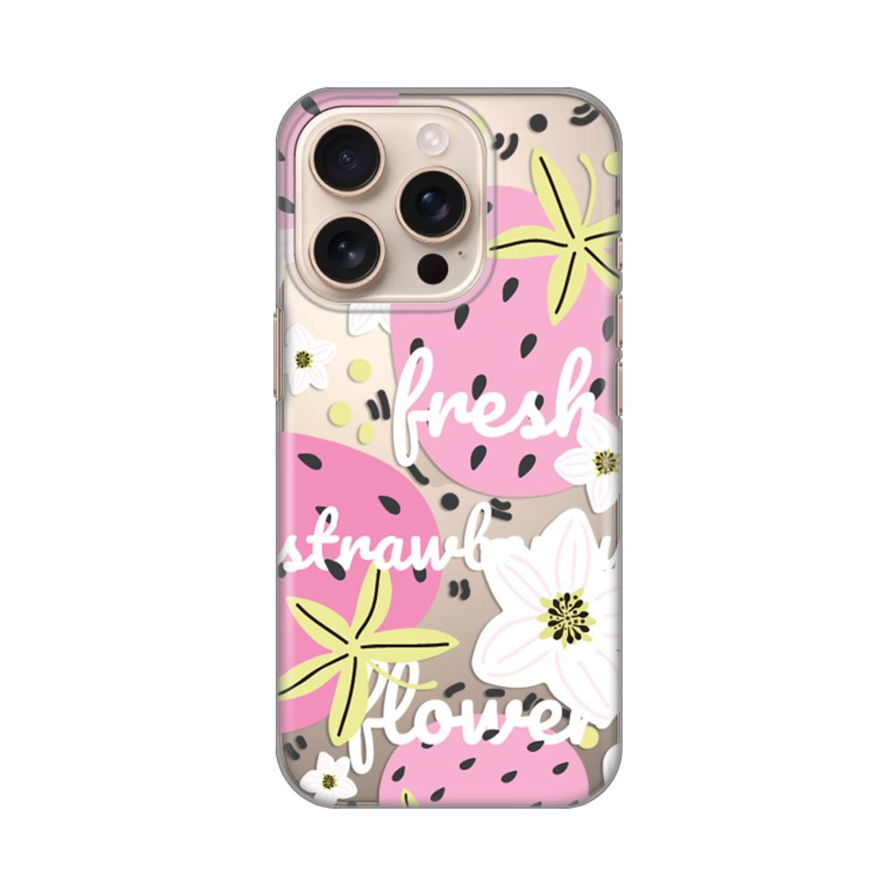 Maska za Apple iPhone 16 Pro — Silikonska Print Skin, pink