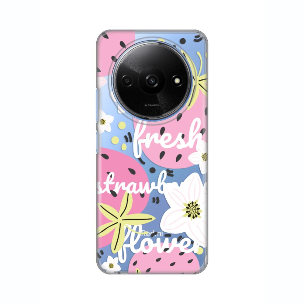 Maska za Xiaomi Redmi A3 — Silikonska Print Skin, pink