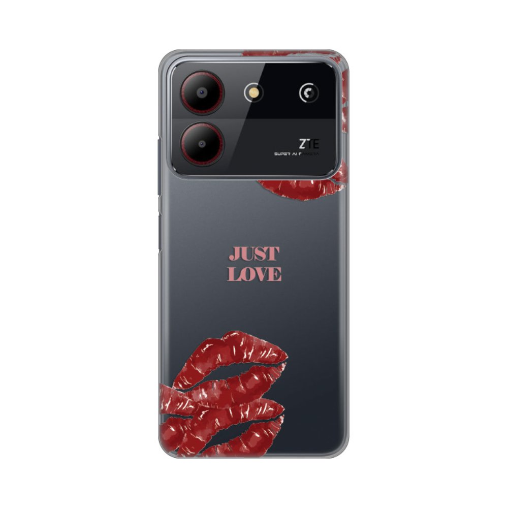 Maska za ZTE Blade A54 — Silikonska Print Skin, pink