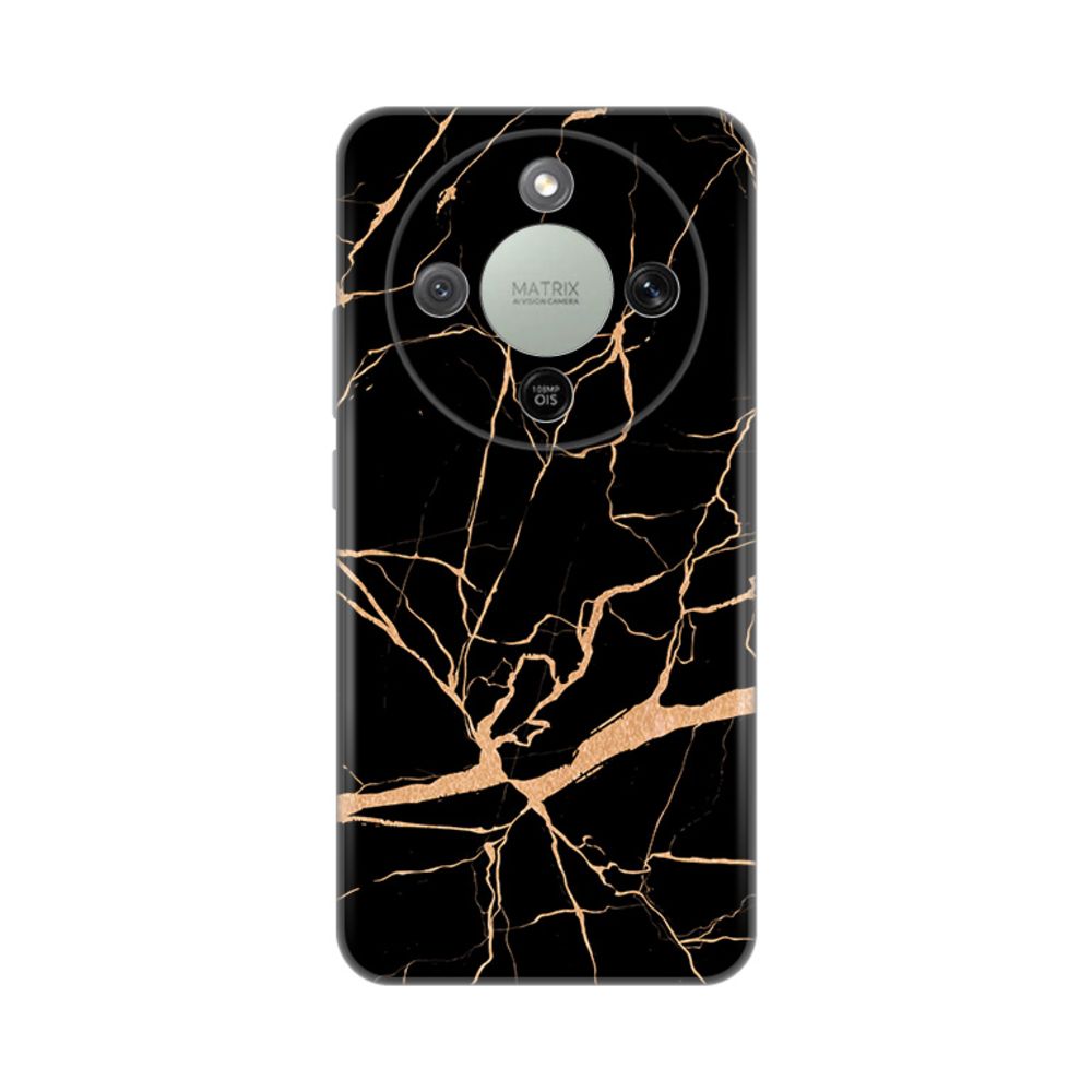Maska za Honor Magic 8 Lite — Silikonska Print, black