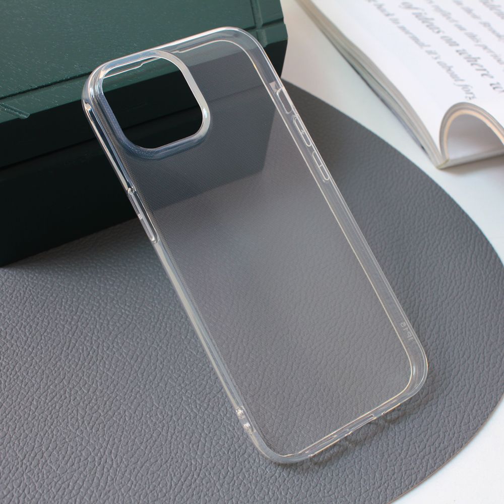 Maska za Apple iPhone 15 — Silikonska Skin, transparent