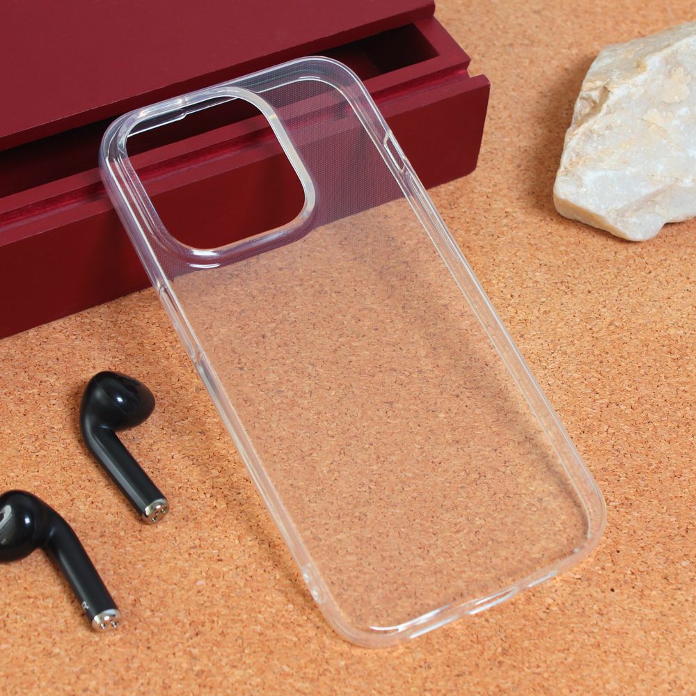 Maska za Apple iPhone 15 Pro — Silikonska Skin, transparent