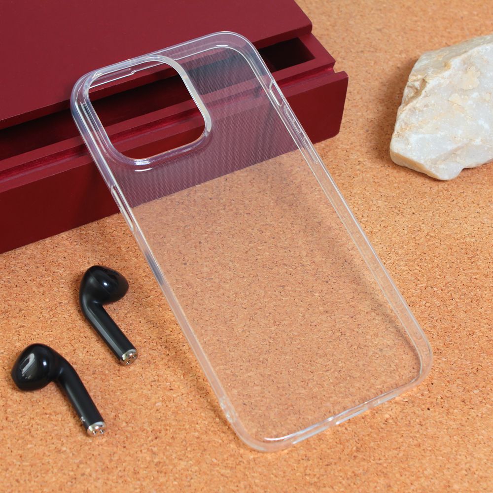 Maska za Apple iPhone 15 Pro Max — Silikonska Skin, transparent
