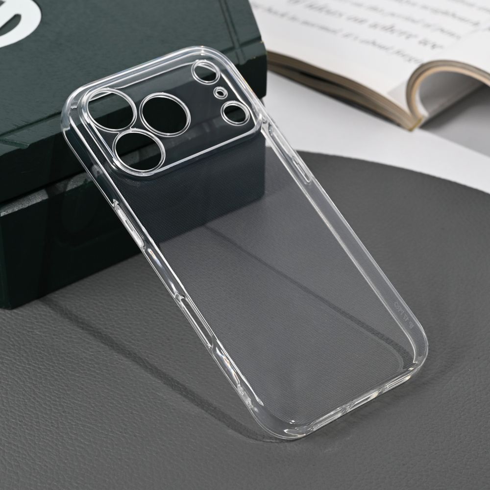 Maska za Apple iPhone 17 Pro — Silikonska Skin, transparent