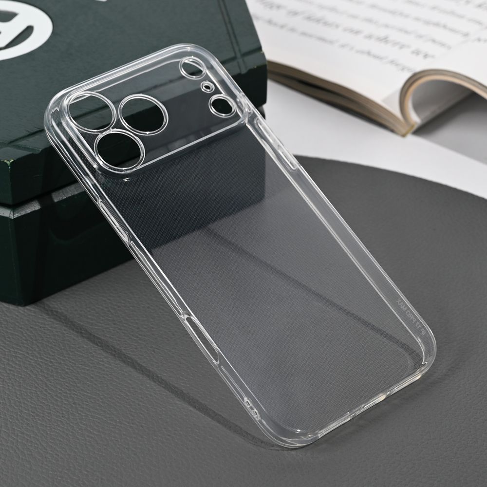 Maska za Apple iPhone 17 Pro Max — Silikonska Skin, transparent
