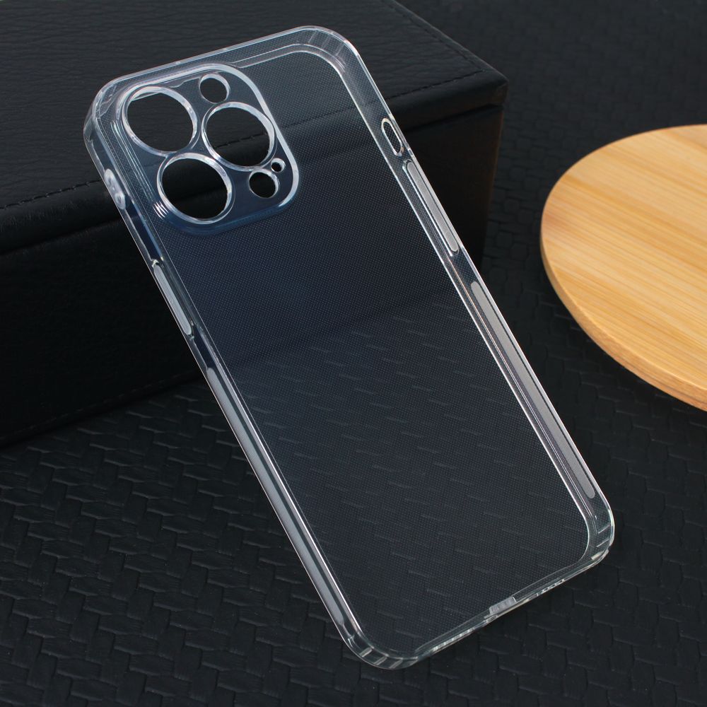 Maska za Apple iPhone 13 Pro — Silikonska Ultra Thin with pluggy, transparent