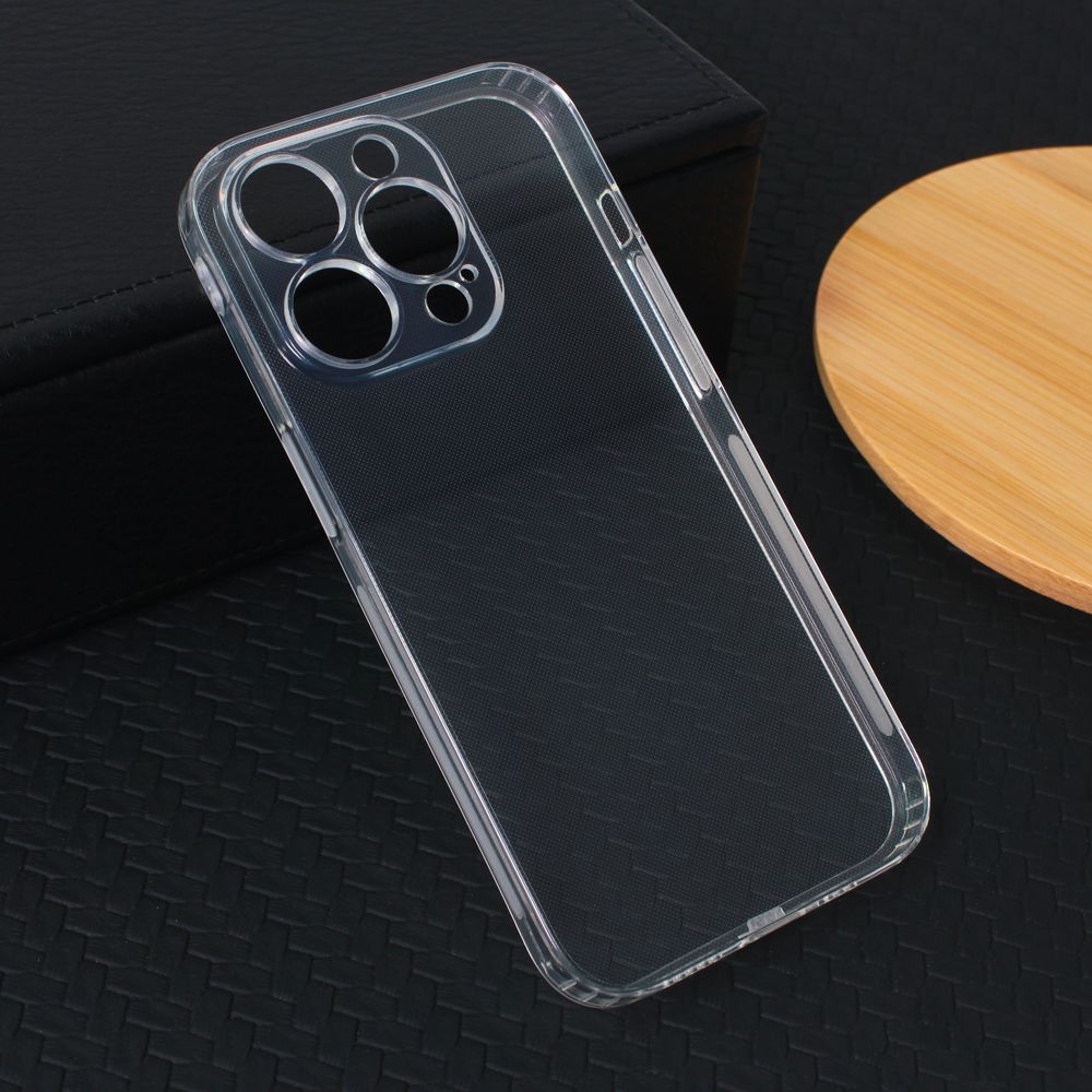 Maska za Apple iPhone 14 Pro — Silikonska Ultra Thin with pluggy, transparent
