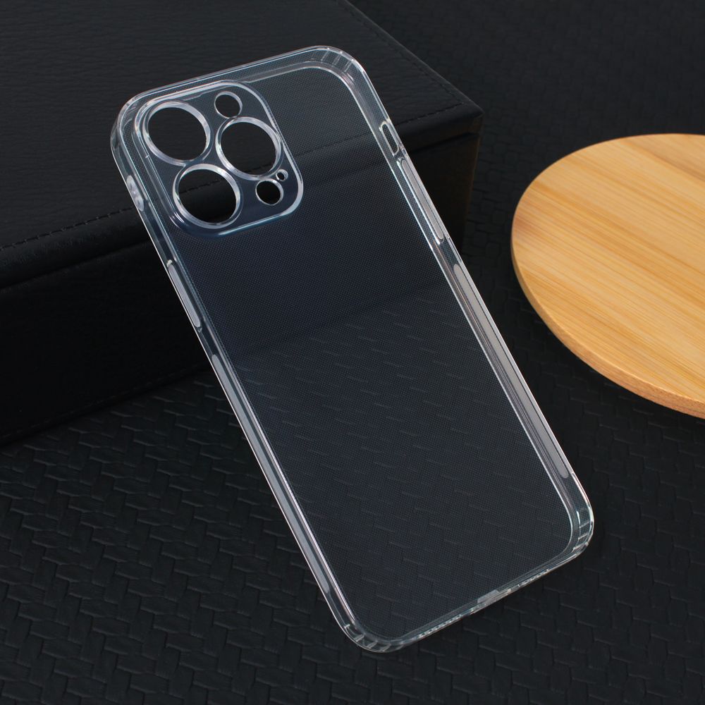 Maska za Apple iPhone 14 Pro Max — Silikonska Ultra Thin with pluggy, transparent