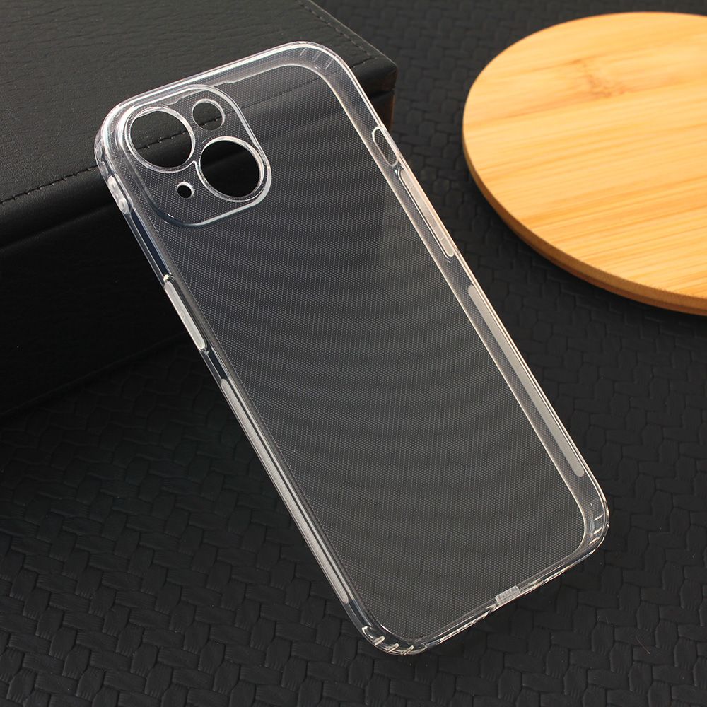 Maska za Apple iPhone 15 — Silikonska Ultra Thin with pluggy, transparent
