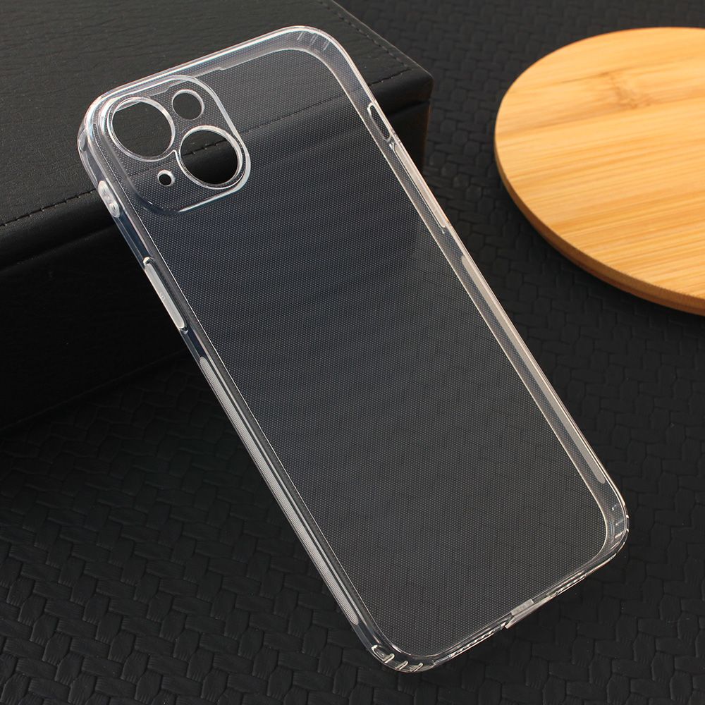 Maska za Apple iPhone 15 Plus — Silikonska Ultra Thin with pluggy, transparent