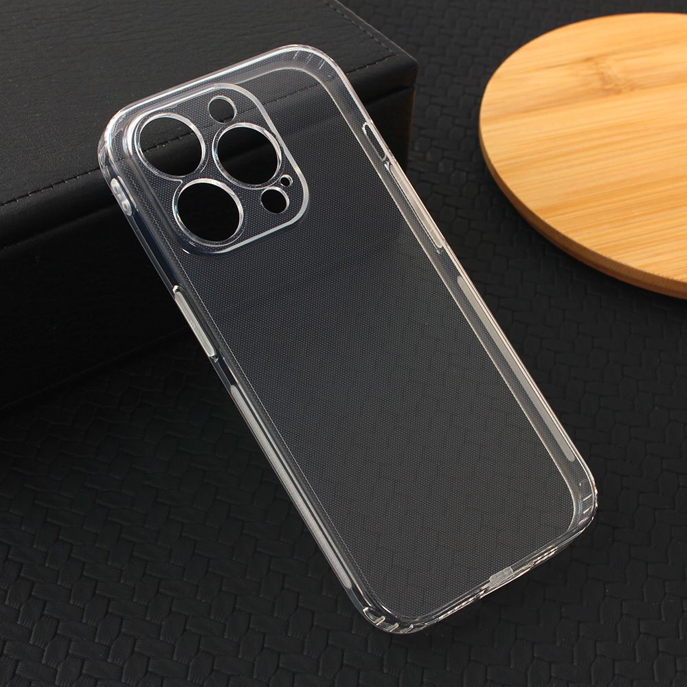 Maska za Apple iPhone 15 Pro — Silikonska Ultra Thin with pluggy, transparent