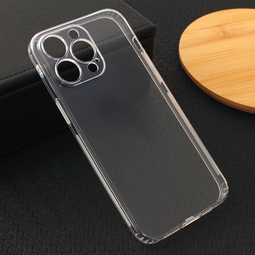 Maska za Apple iPhone 15 Pro Max — Silikonska Ultra Thin with pluggy, transparent