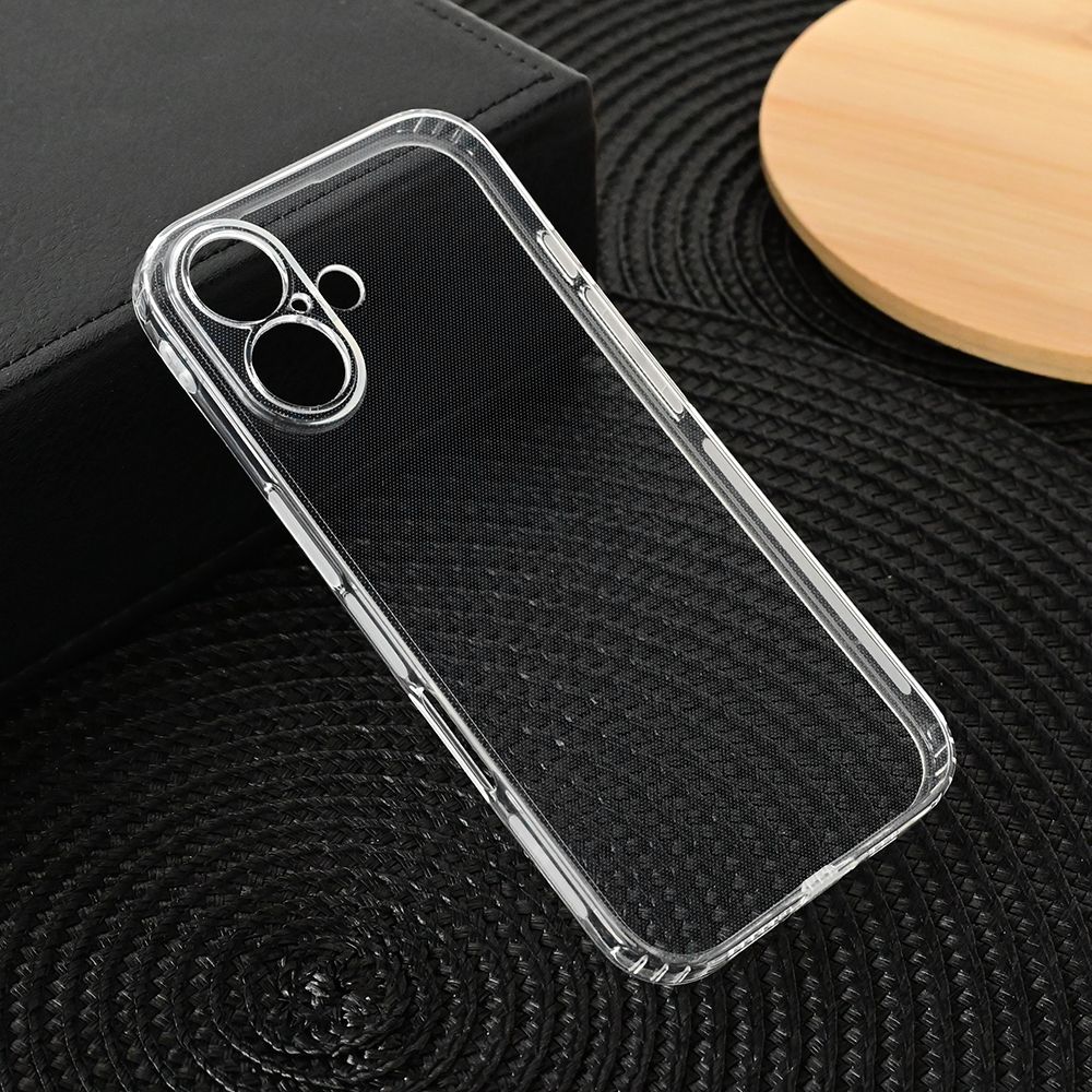 Maska za Apple iPhone 16 — Silikonska Ultra Thin with pluggy, transparent