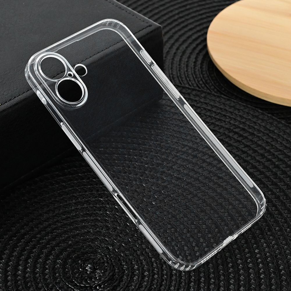 Maska za Apple iPhone 16 Plus — Silikonska Ultra Thin with pluggy, transparent