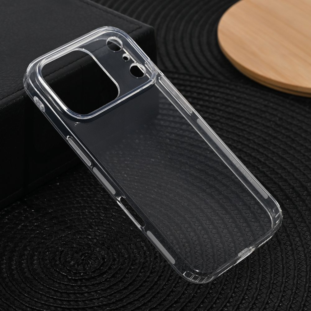 Maska za Apple iPhone 17 Pro — Silikonska Ultra Thin with pluggy, transparent