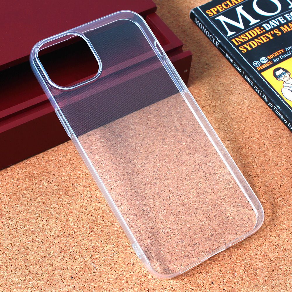 Maska za Apple iPhone 15 Plus — Silikonska Ultra Thin, transparent