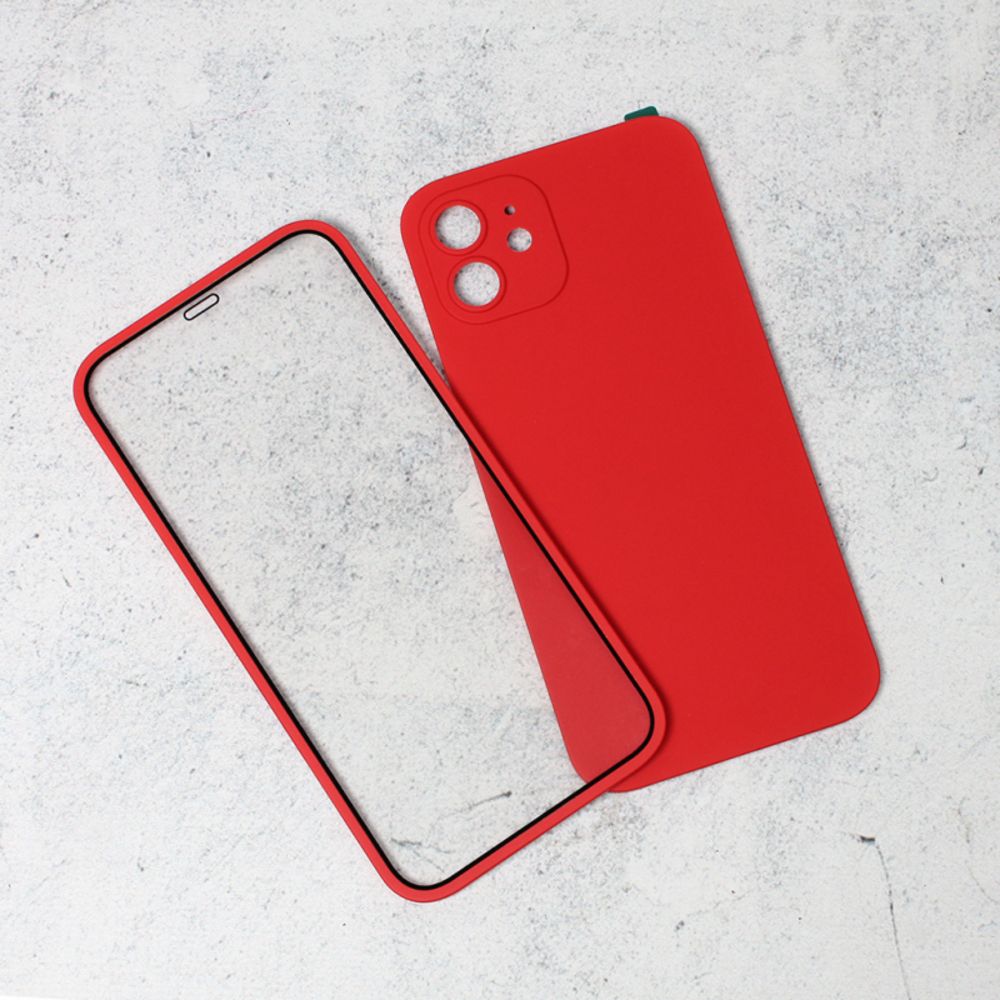 Maska za Apple iPhone 12 — Slim 360 Full, crvena