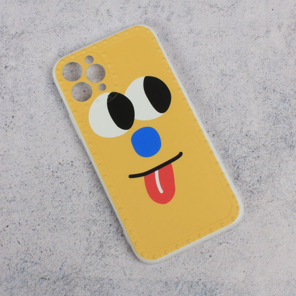 Maska za Apple iPhone 11 Pro — Smile face, zuta