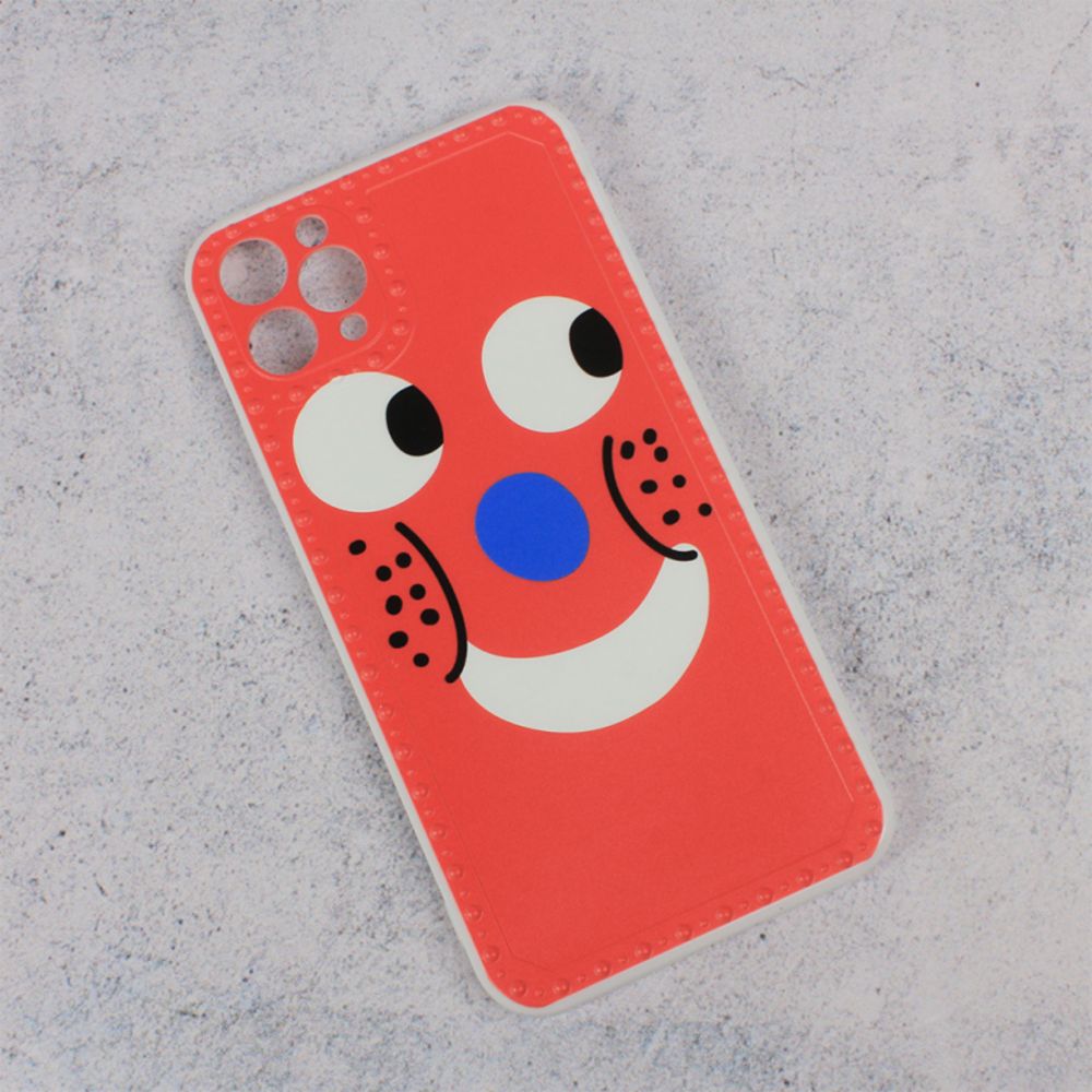 Maska za Apple iPhone 11 Pro Max — Smile face, crvena